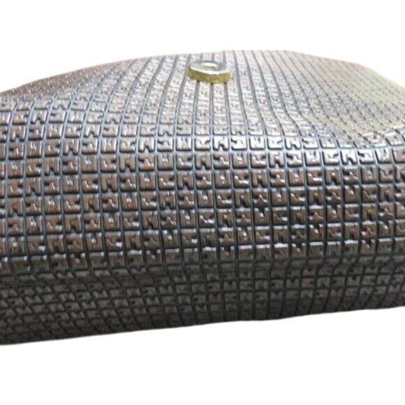 Ted Lapidus Vintage 80's thick Italian leather embossed crossbody messenger bag - Picture 12 of 15